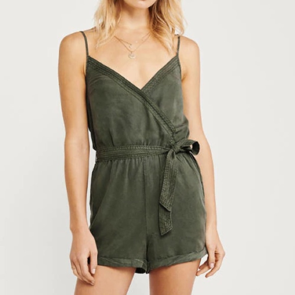 Abercrombie & Fitch Olive Green Romper
